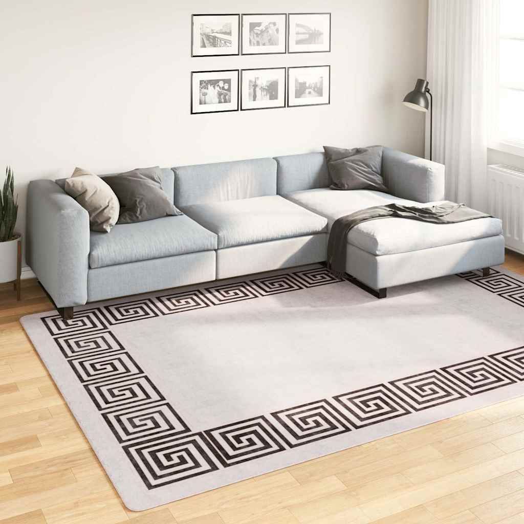 "im Angebot" Teppich Waschbar 190x300 cm Hellbeige Rutschfest - Designerteppiche CC13542