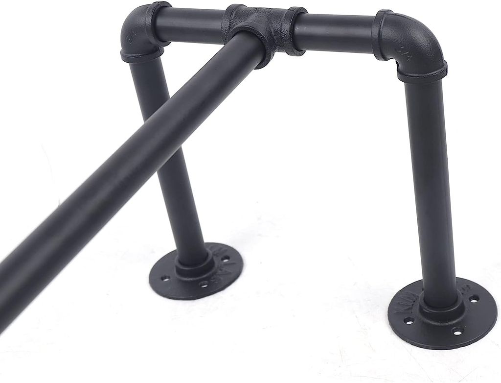 Těžký průmyslový kovový věšák na oděvy z trubek 115 cm do Obrázek produktu 4