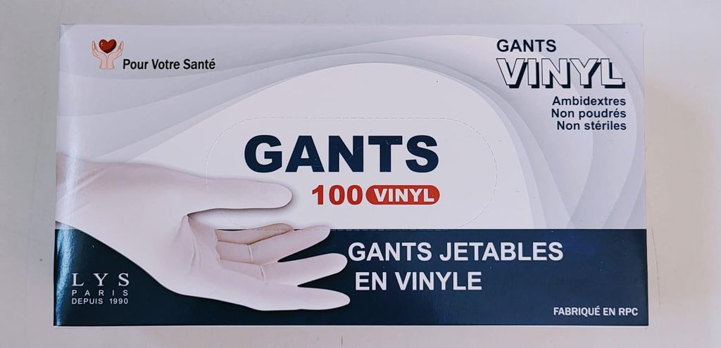 Rękawiczki Rękawice Winylowe Transparentne GANTS 100 szt - Zdjęcie produktu 