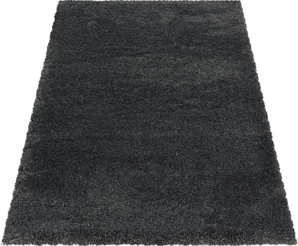 Tapis de Salon Shaggy Gris 60x110 cm à Poils Hauts et Envers en Jute