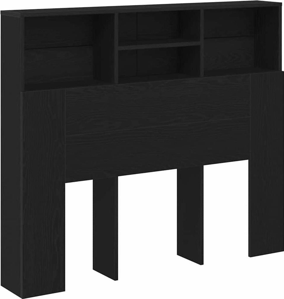 vidaXL Kopfteil Schrank Schwarz Eichen-Optik 120 x 19 x 103,5 cm