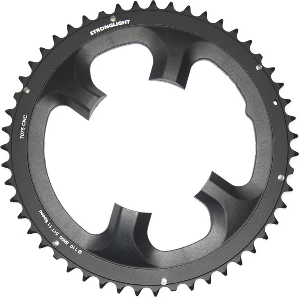 Plateau 11 vitesses Stronglight 49T en alu noir rigide et durable