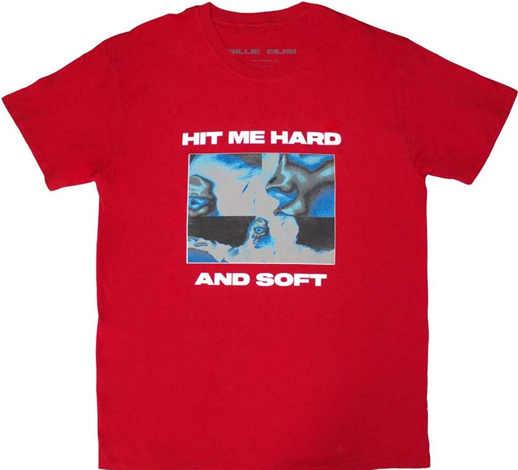Billie Eilish - "Hit Me Hard And Soft Negative" T-Shirt für Herren/Damen Uni RO12021 (S) (Rot)