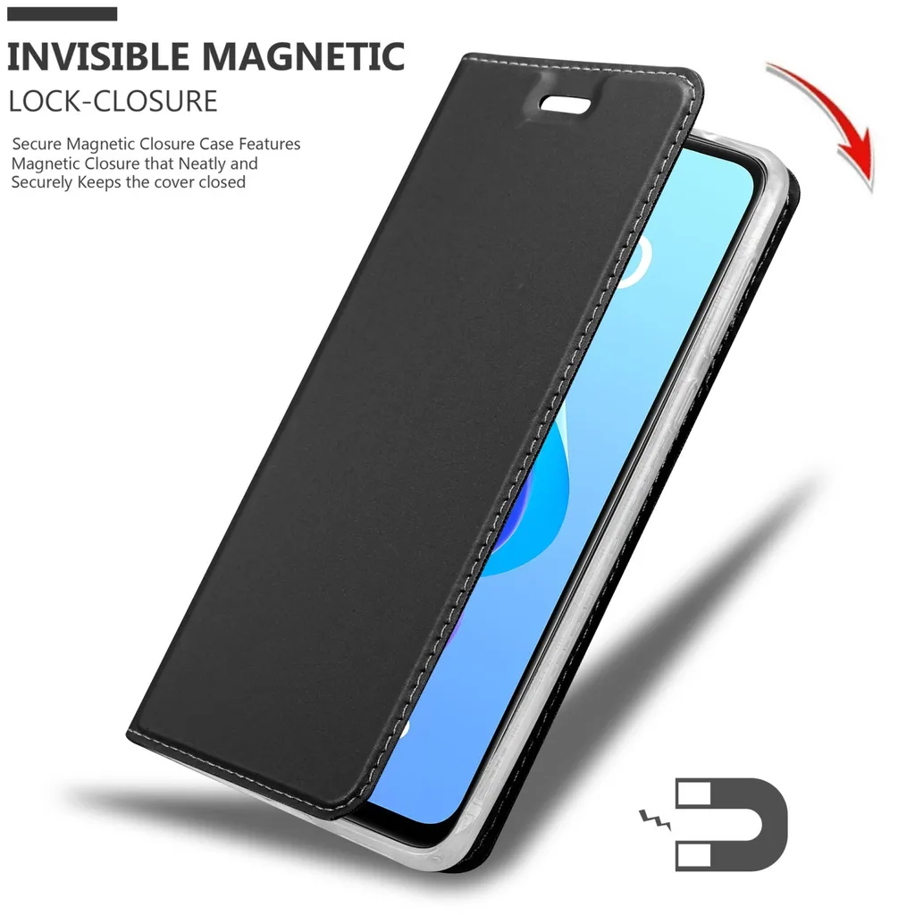 Cadorabo custodia per cellulare per Oppo A36 / A76 / A96 4G / K10 4G / Realme 9i custodia protettiva in nero Cover Etui Book Case - 8