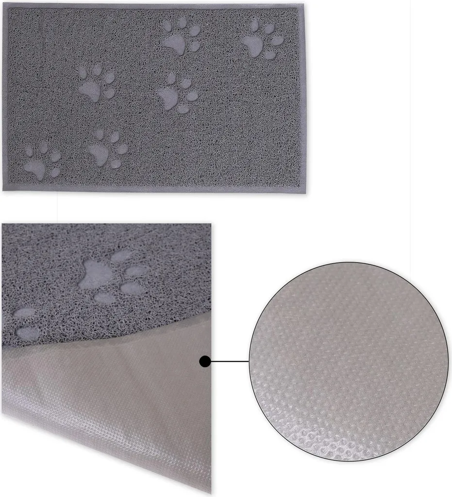 Tapis de Litière Chat Grand Format 60x90 cm Lavable et Antidérapant