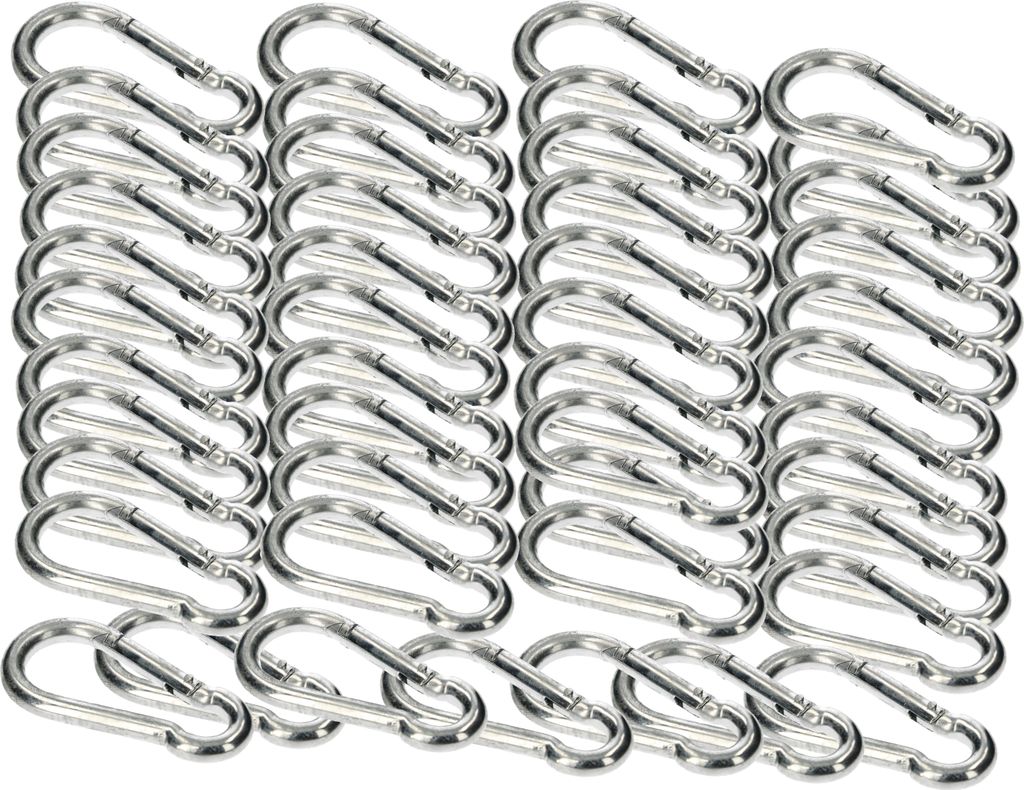 KOTARBAU 50er Set Feuerwehr Karabinerhaken für Seile 60x6mm Feuerwehrkarabiner Robust für Ketten