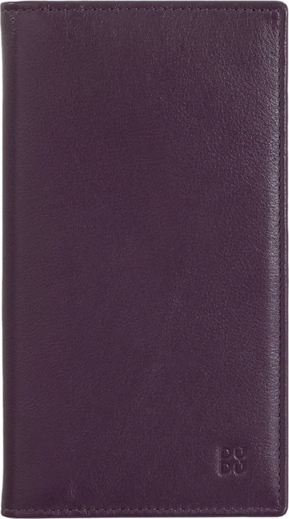 Grand portefeuille femme cuir pleine fleur DUDU coloris bleu indigo