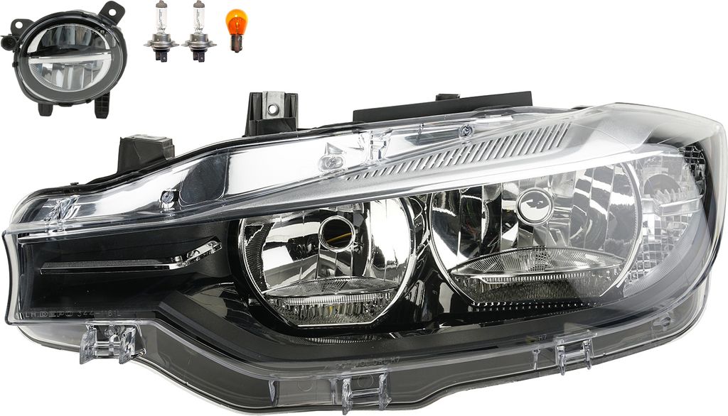 Johns, Scheinwerfer Halogen passend für BMW 3er F30 F31 05/15- H7 + Nebel+ Leuchtmittel 63117365595 7365595 63177315559 7315561