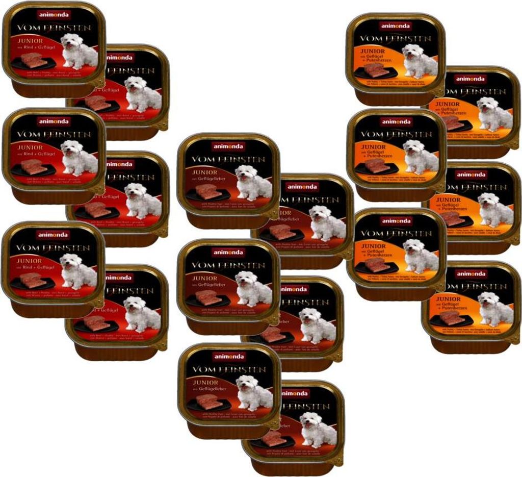 ANIMONDA Vom Feinsten Junior Beef with poultry - nassfutter für Hunde - 150g