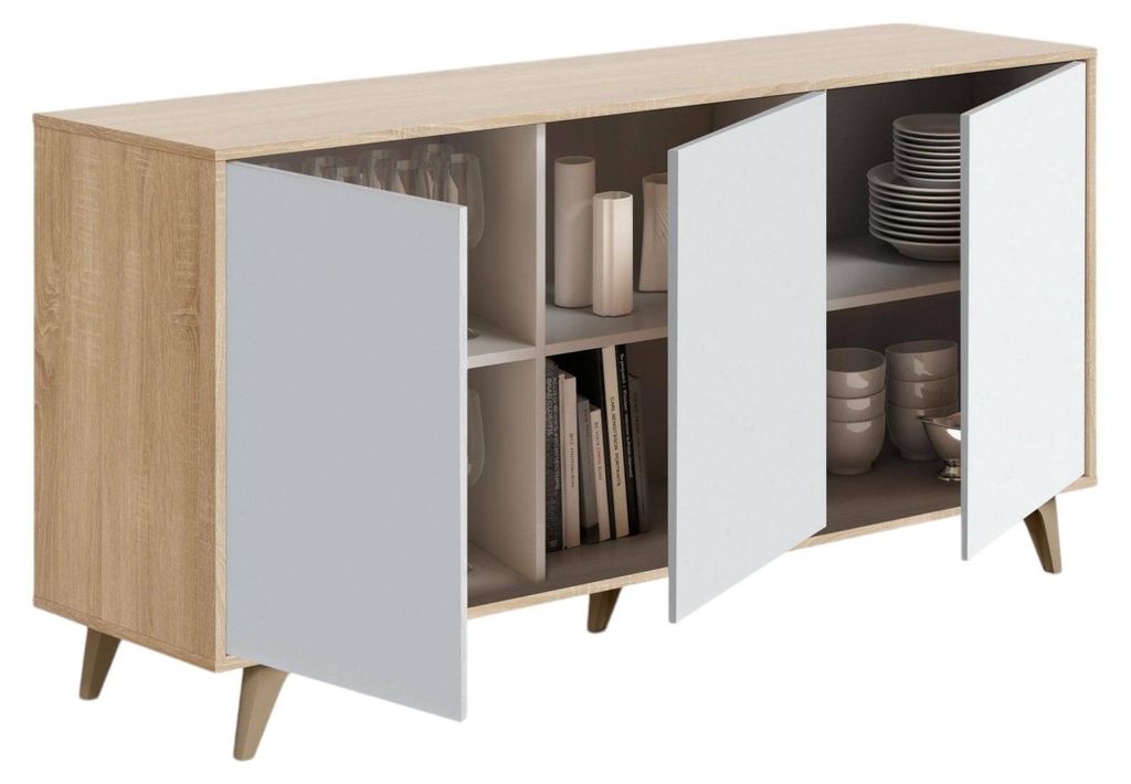 Arvada Sideboard, Modernes Sideboard mit 3 Türen und Produktbild 