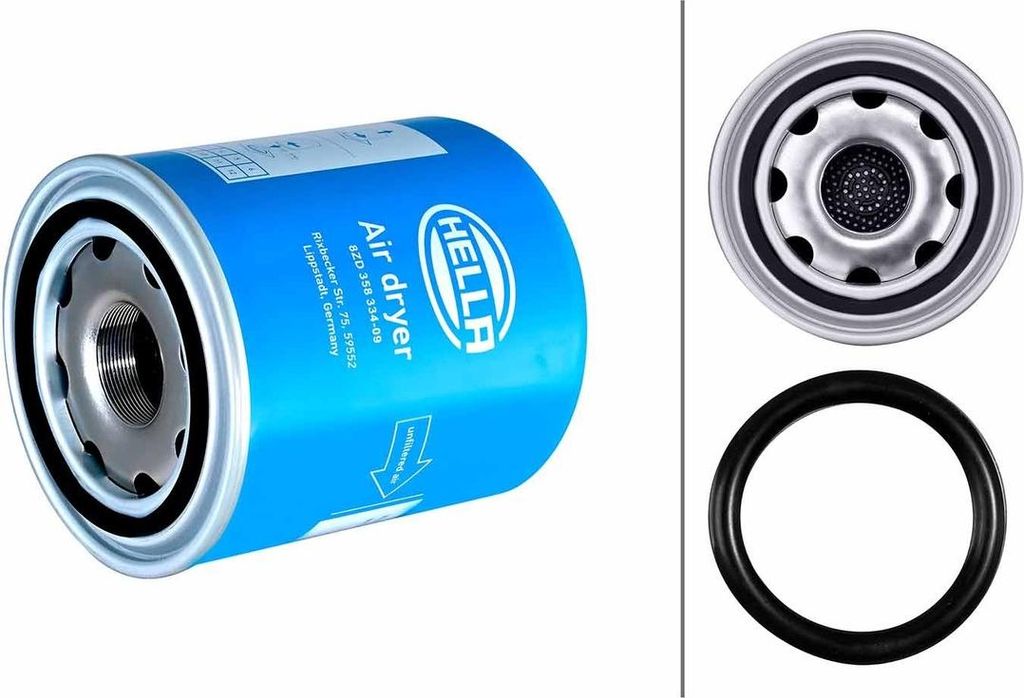 Lufttrocknerpatrone Druckluftanlage SG41x1,5 Ø 110 mm HELLA für u.a. MAN TGS