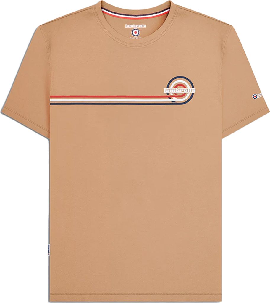 Lambretta - "SS24" T-Shirt für Herren LB156 (L) (Sand)