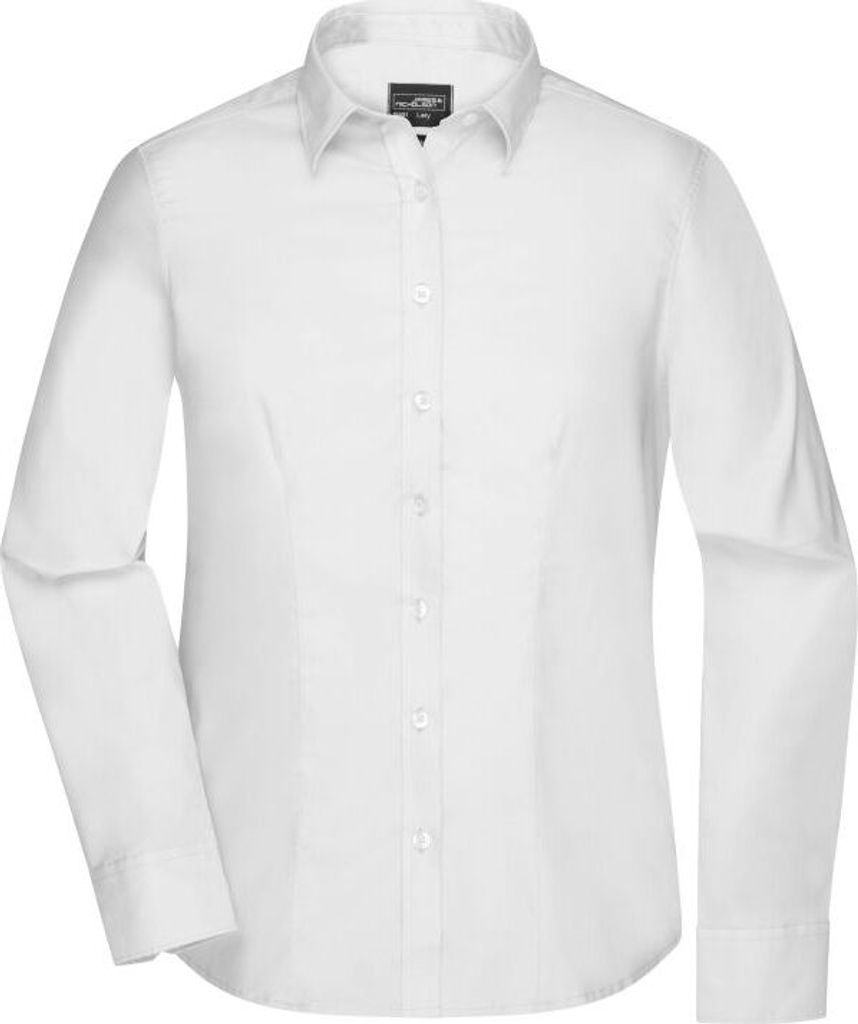 Ladies' Shirt Longsleeve Micro-Twill white, Gr. XL