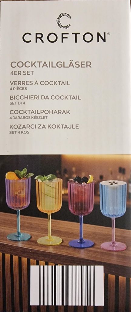 Cocktailgläser 4 er Set Crofton Partygläser Cocktailgläser