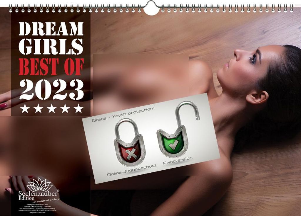 Sexy Dreamgirls DIN A3 Kalender Querformat für 2023 Erotik - Seelenzauber