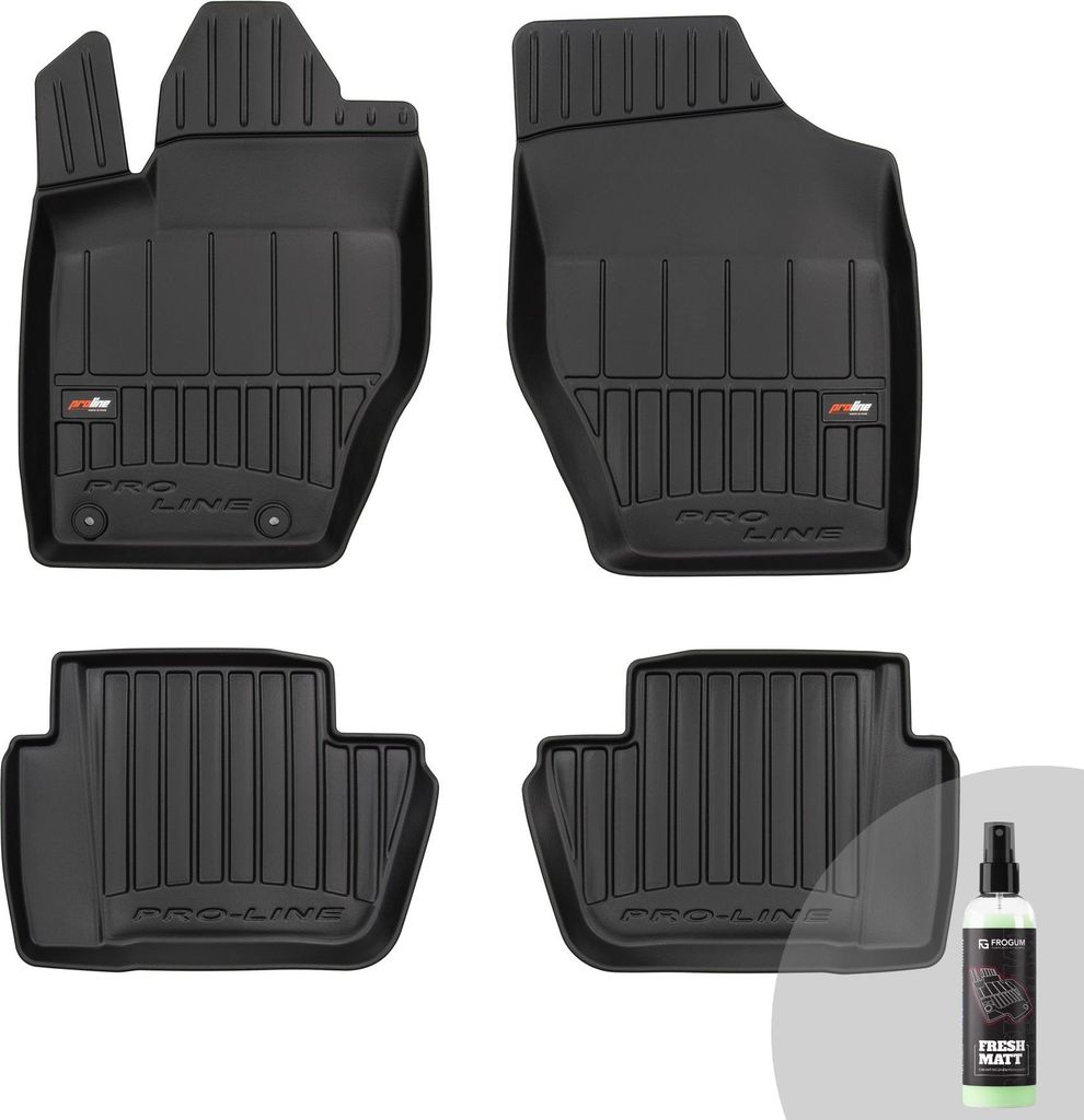 FROGUM ProLine 3D Gummimatten Exklusiven Auto Fußmatten Autofussmatten für Peugeot 307 2001-2008