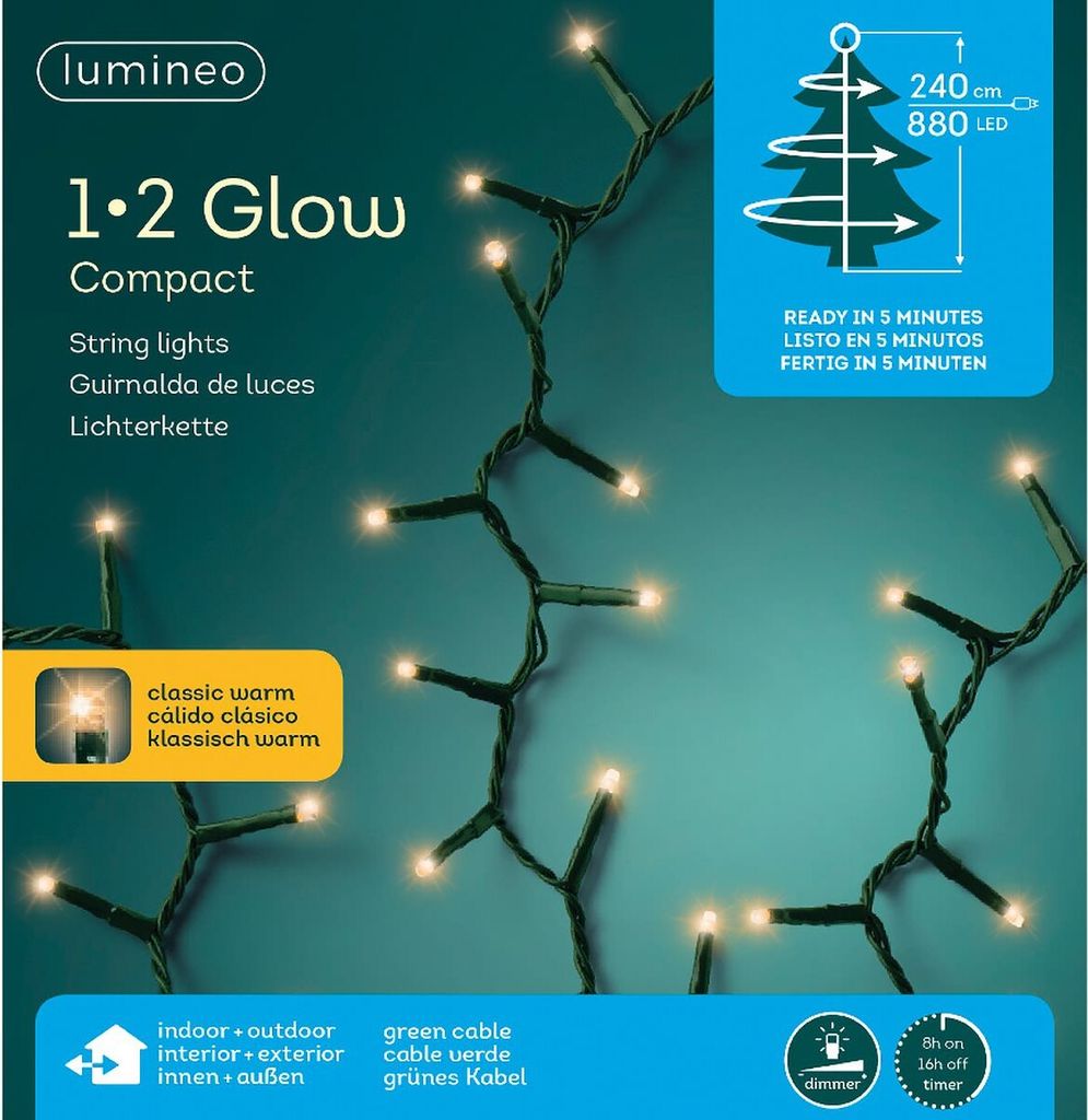 Kaemingk Lumineo Lichterkette Compact 1-2-glow 880 LED Produktbild 