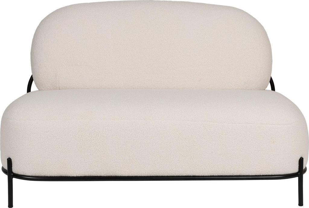 Housecraft Living Polly Sofa 2-Sitzer Bouclé Elfenbein Weiß/ Beige
