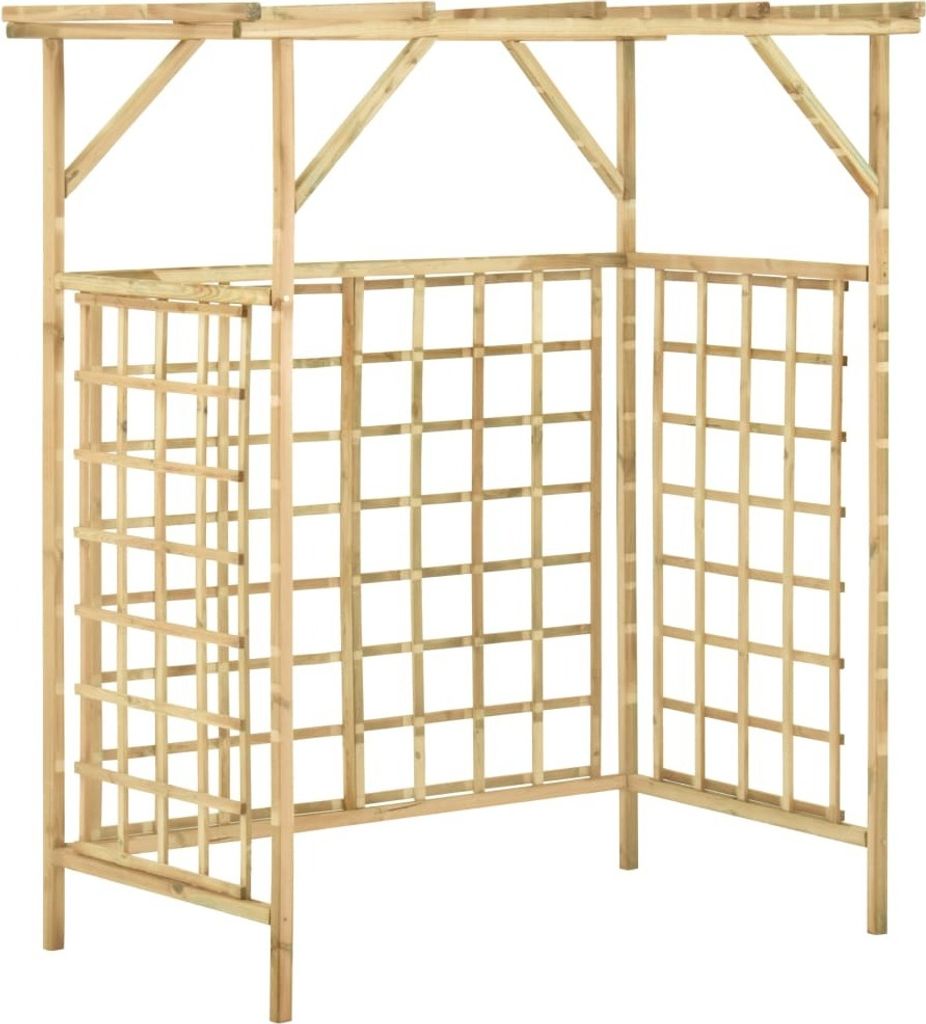 Pergola für 2 Mülltonnen Kiefernholz Imprägniert