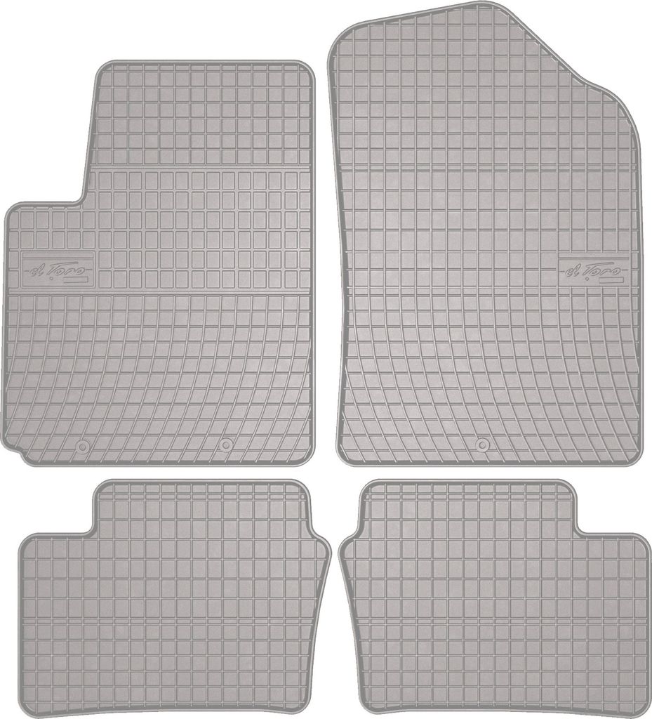 Gummi-Fußmatten für Kia Picanto II JE 2011-2017 – Schrägheck, Set 4, Befestigung