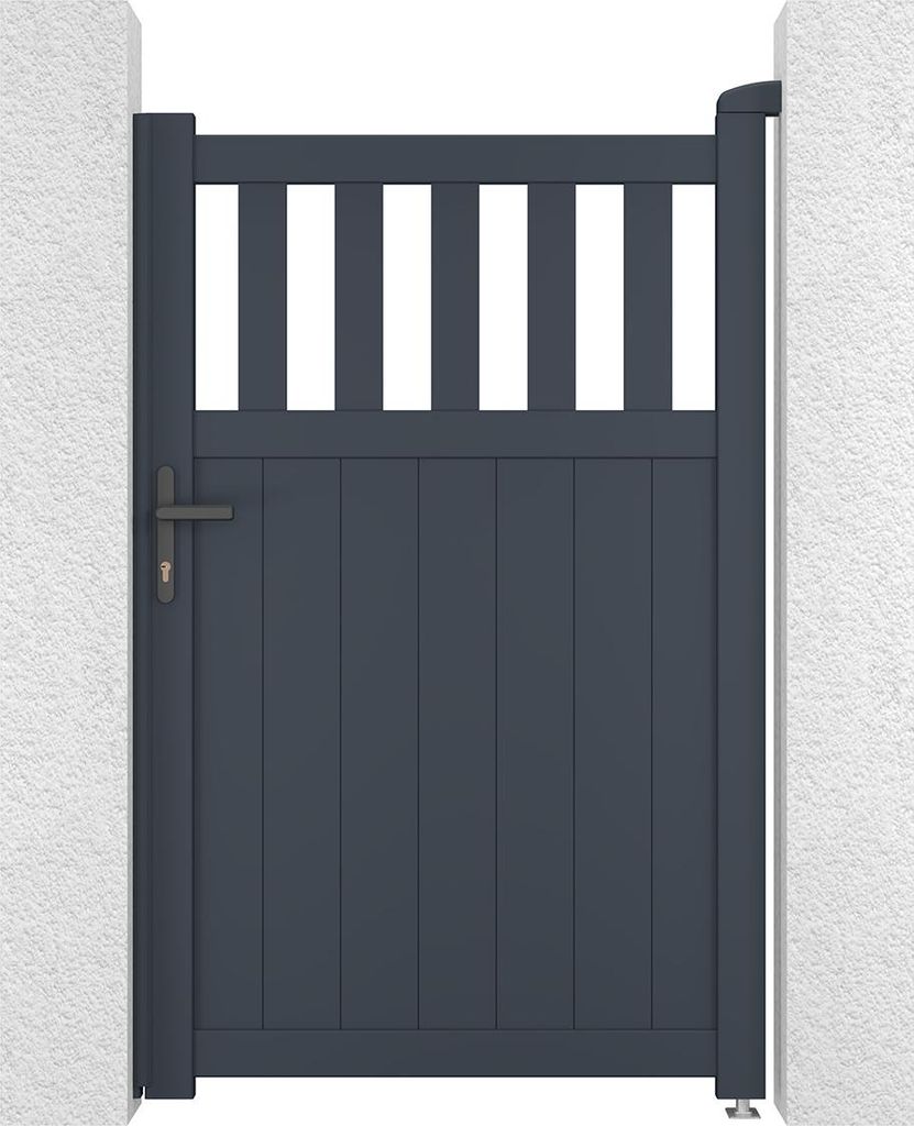 Verstellbare Torbreite 1m SANTIS H.160cm grau Aluminium