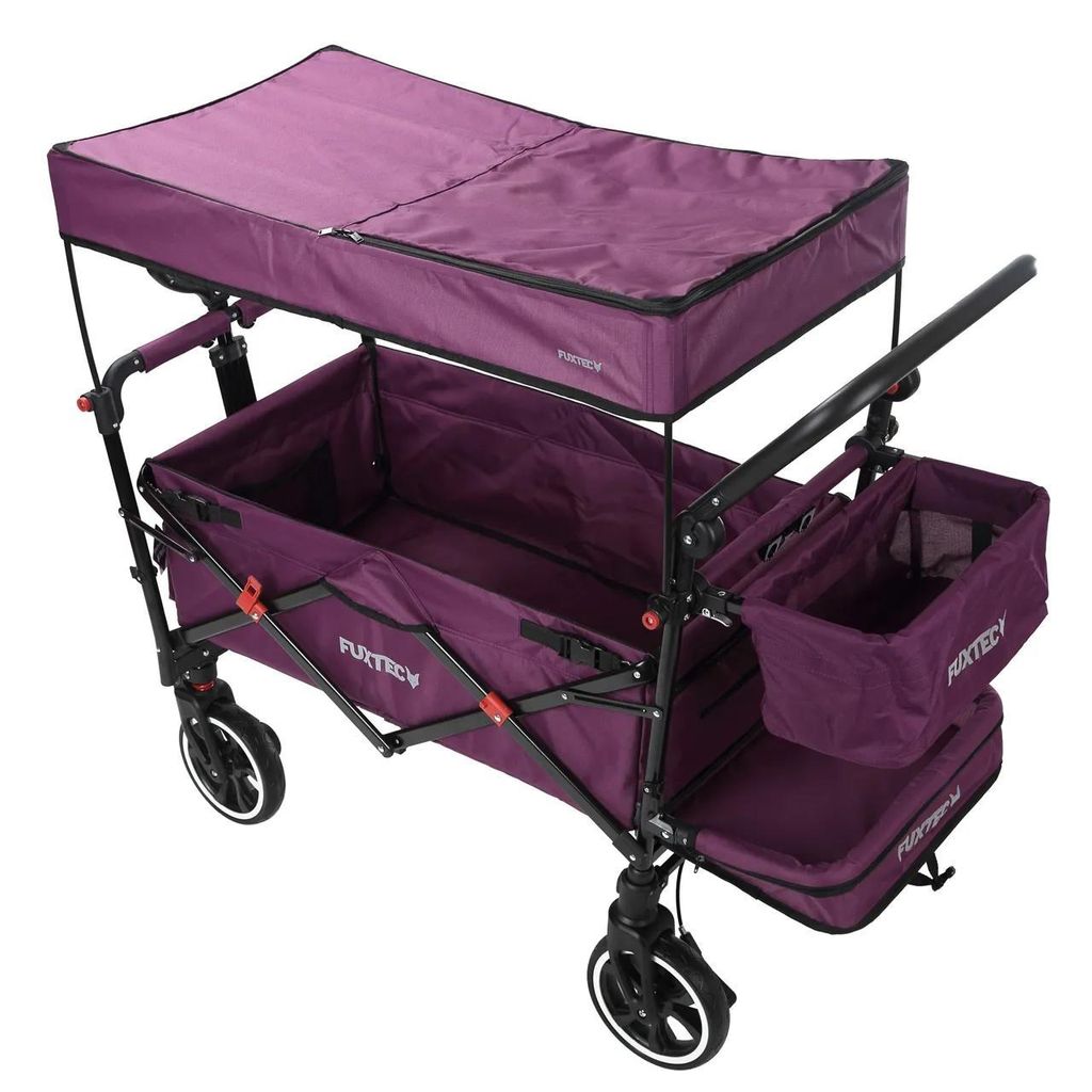 Wózek FUXTEC FX-CT850, purpurowy, dach, hamulce, pelne Zdjęcie produktu 