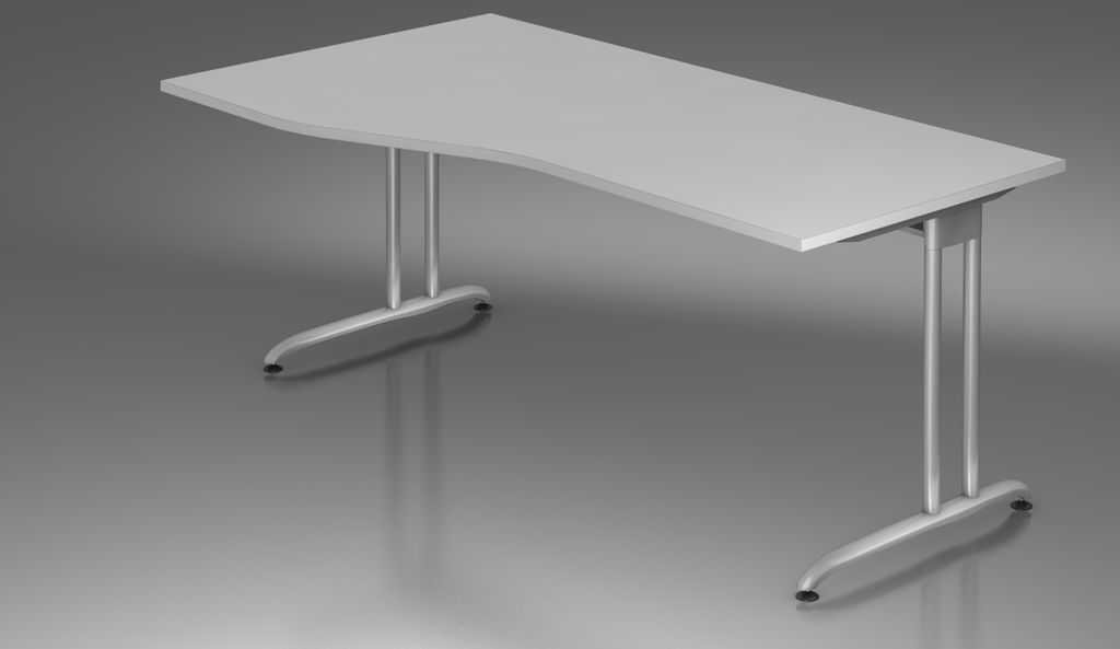 Hammerbacher Schreibtisch lichtgrau 1800x1000 mm