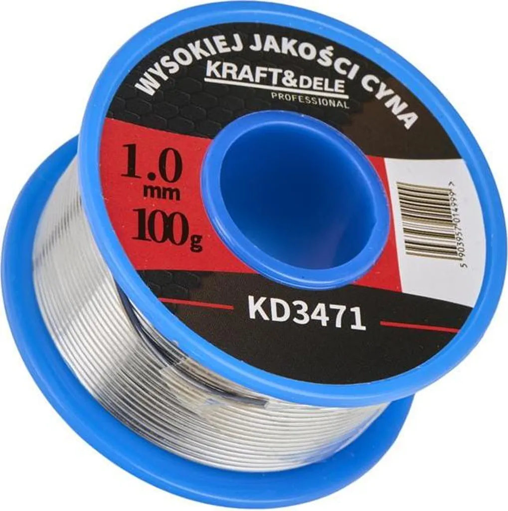 Fil d'étain à souder 1mm 100g KD3471 pour brasage électronique précis