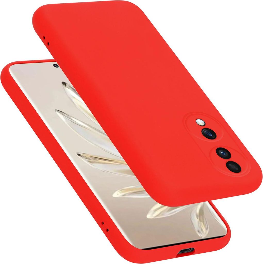 Cadorabo Hülle für Honor 70 Hülle Silikon Handyhülle Case aus flüssigem Silikon, Kratzfeste und stoßfeste Schutzhülle für Honor 70