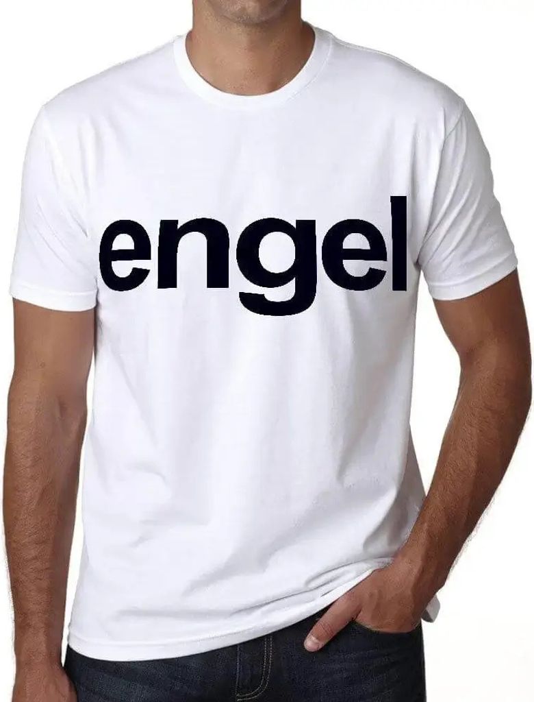 Herren Grafik T-Shirt Engel Öko-Verantwortlich Vintage Jahrgang Kurzarm Lustige Druck Geburtstag Geschenk Mann