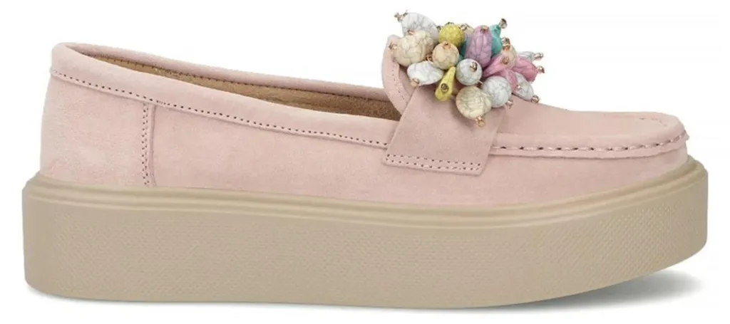 Mocassins Filippo DP676526PI : Chaussures plates en cuir souple fuchsia