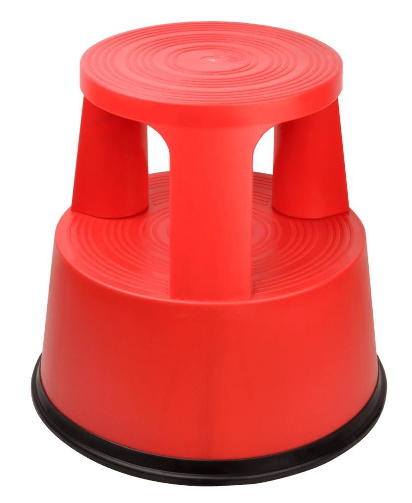 DESQ 60060.03 Rollhocker – 42 cm Höhe – max. 150 kg - Rot