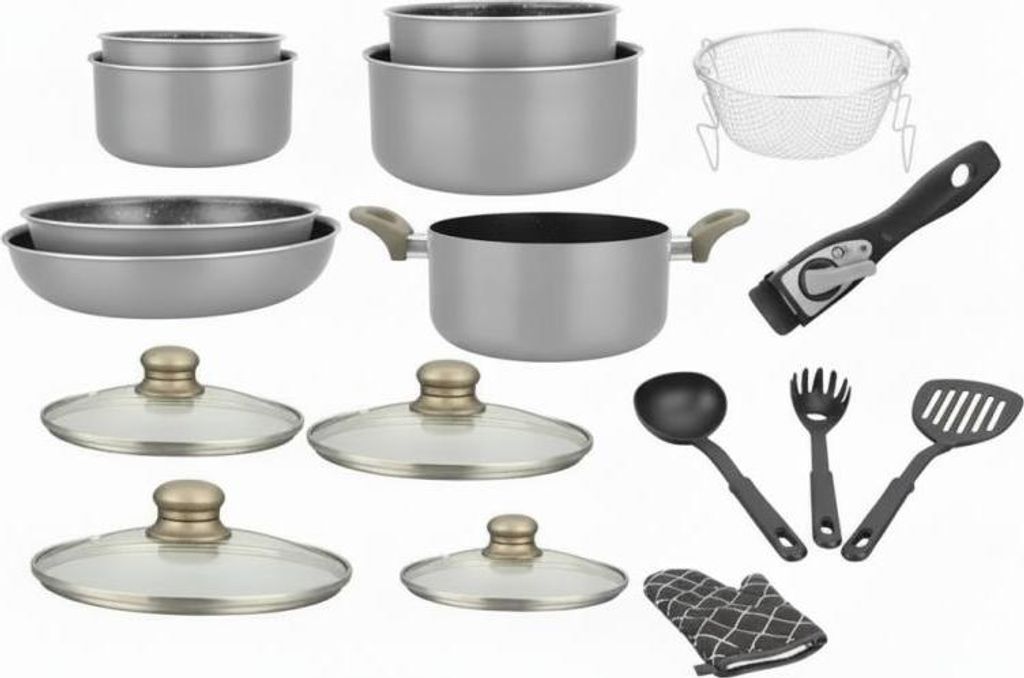 Herzberg HG-8055: 17-dielna súprava riadu s mramorovým Obrázok produktu 