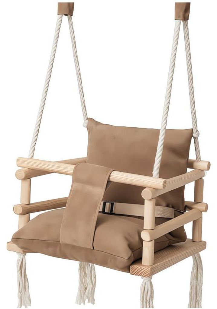 Detská drevená hojdačka Elegance 3v1 34x34cm Hnedá Obrázok produktu 