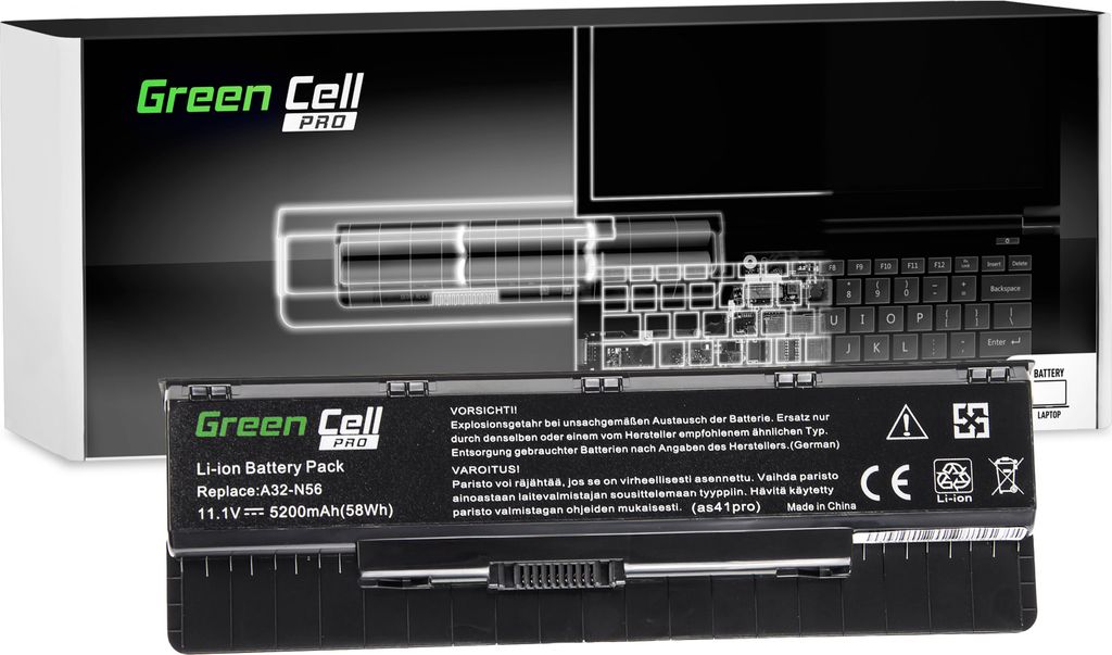 Green Cell PRO Serie A32-N56 Akku für Asus G56 | N46 | N56 N56D N56DP N56DY N56JR N56V N56VB N56VJ N56VM N56VZ | N76 N76V Laptop (Original Samsung...
