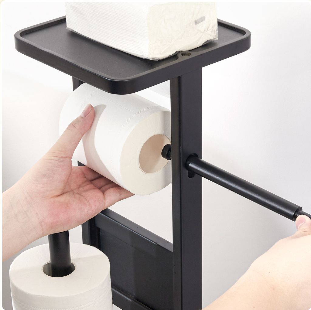 Yorbay Stand WC-Garnitur aus Bambus , mit Produktbild 5