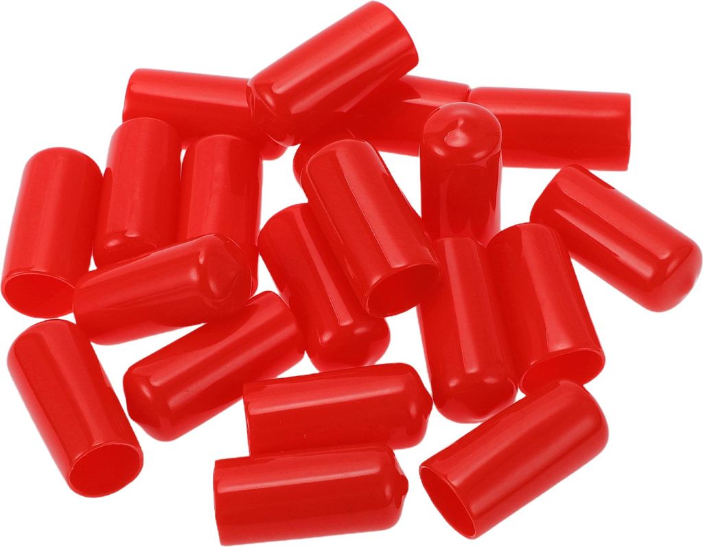 Radmutter Bolzen 17mm Felgen Reifenmutter Schrauben Staubschutzkappe Abdeckung Mutter Schutz PVC Rot 20 Stück