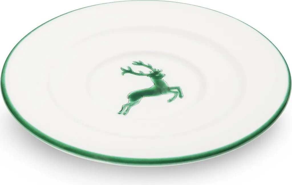Sous-assiette Espresso Cerf Vert 11cm Gmundner Peinte à la Main
