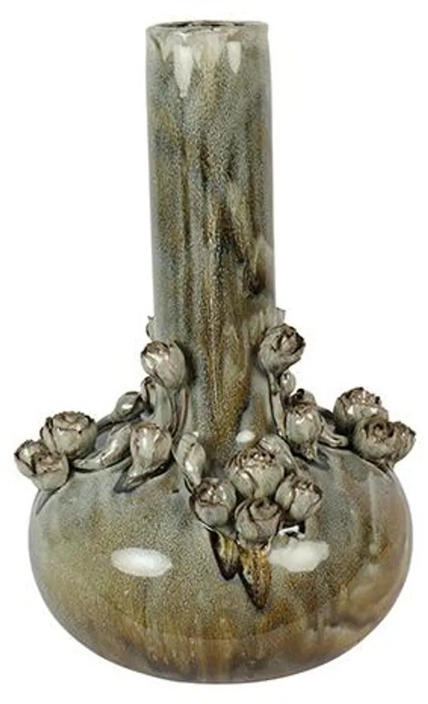 Grand vase décoratif XXL en pierre colorée pour salon - Hauteur 52 cm