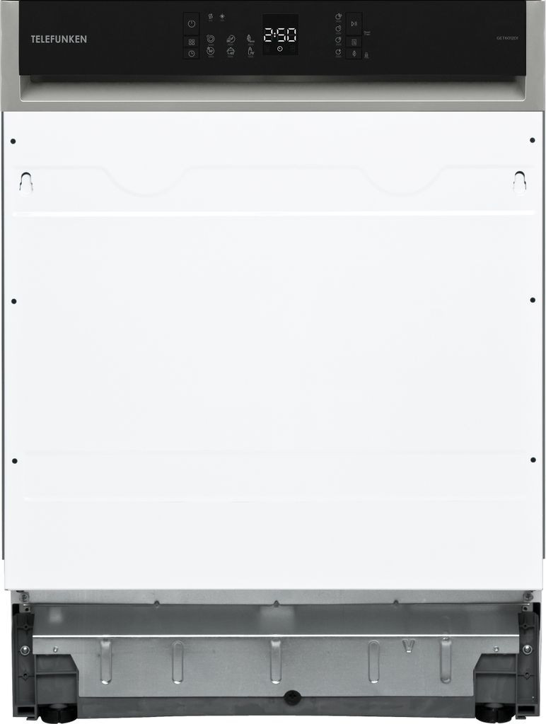 Telefunken Geschirrspüler 60 cm teilintegrierbar, Einbau Spülmaschine, 12 Maßgedecke, 6 Programme, AquaStop, GET6012DI