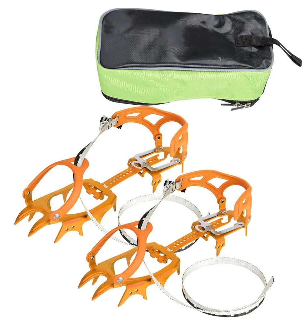 Crampons d'alpinisme antidérapants 14 pointes pour neige et glace vive