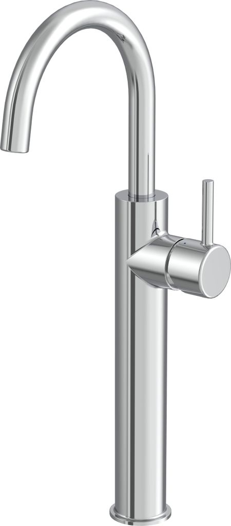 Lenz BOW² Waschtischarmatur Chrom Einhebelmischer mit hohem Auslauf, Keramikkartusche, EasyFix Schnellmontage, Hochdruck 46012202