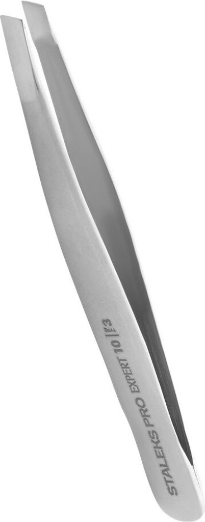STALEKS-PRO Type 3 Surgical Stainless Steel Slant Tip Eyebrow Tweezers for Experts and Professionals