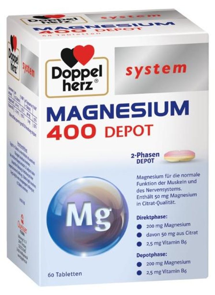 DOPPELHERZ Magnesium 400 Depot system Tabletten