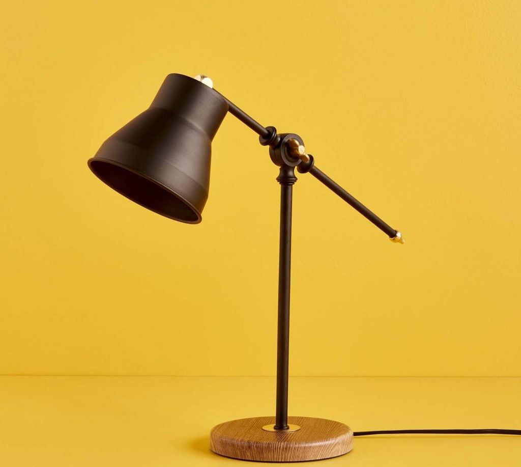 Opviq, AYD-3443, Tischlampe, 100 % METALL, Schwarz, 12 x 12 x 45 cm