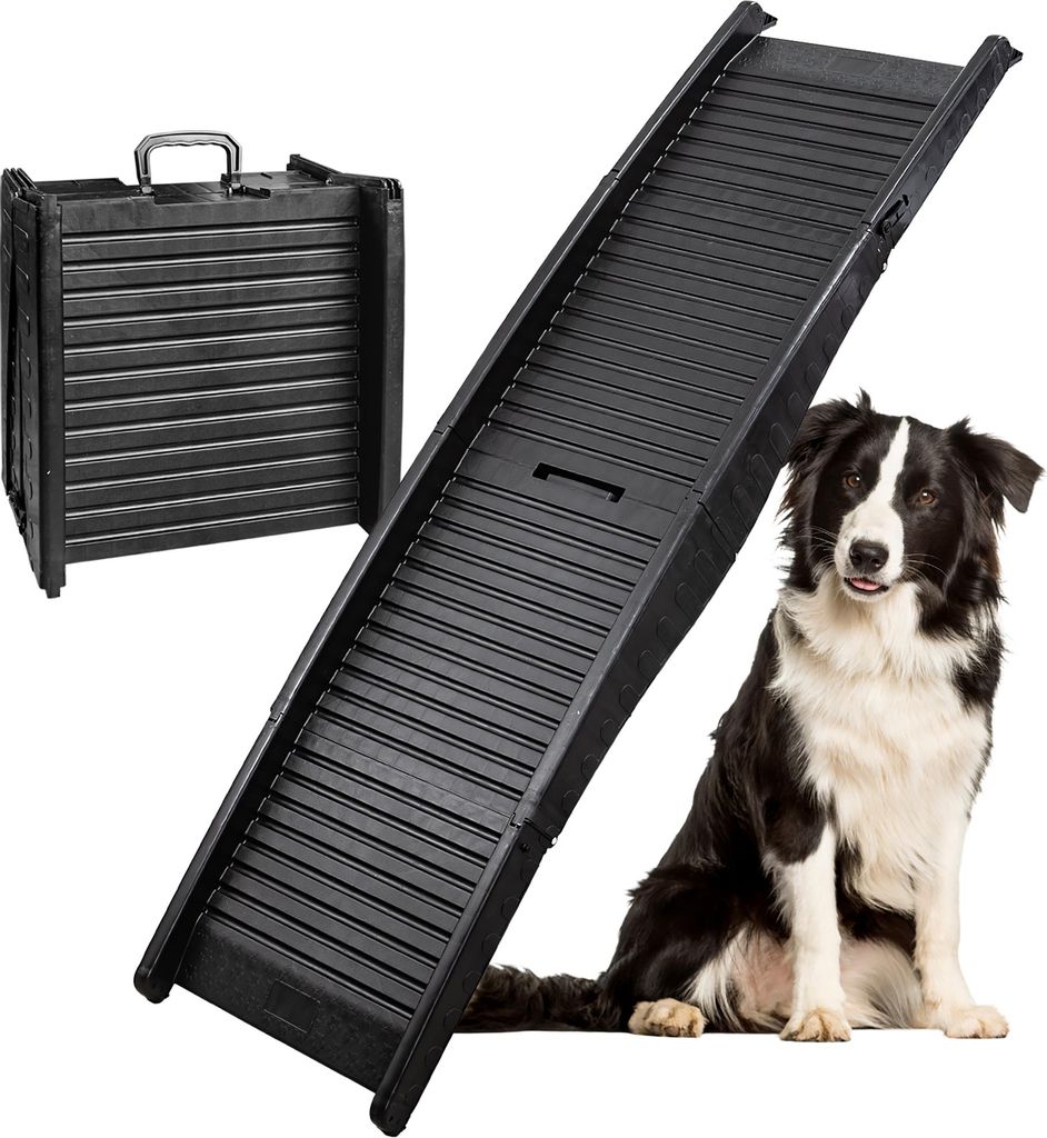 Kunststoff Hunderampe 152 cm klappbar für Auto Hunde Rampe Produktbild 