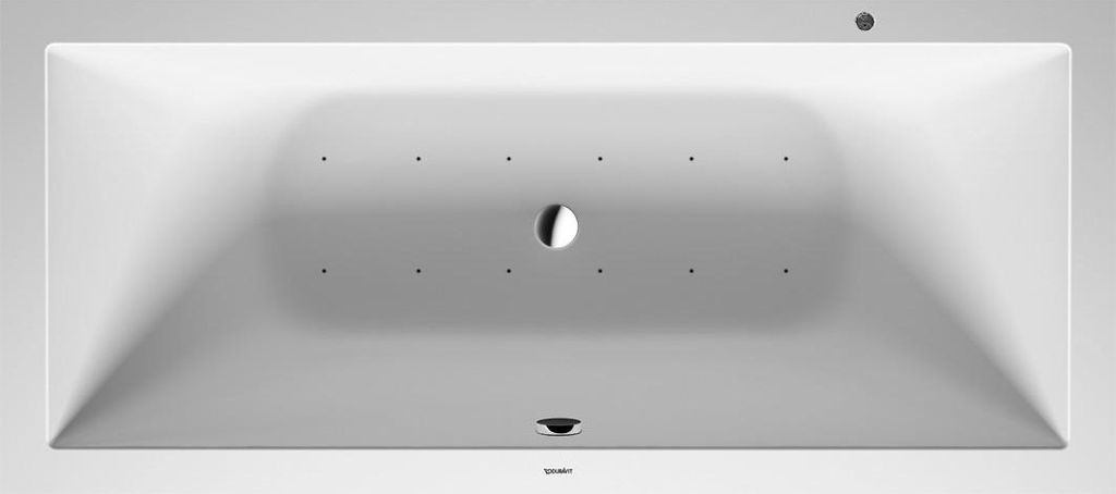 Duravit Whirlwanne DURASQUARE 1800 x 800 mm, Einbauversion, 1 Rückenschräge, weiß Air-System
