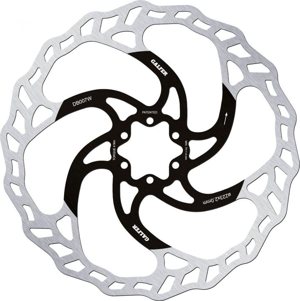 Galfer Wave Bremsscheibe Ø 223 mm 6-Loch - E-Bike & Enduro MTB Fixed Disc