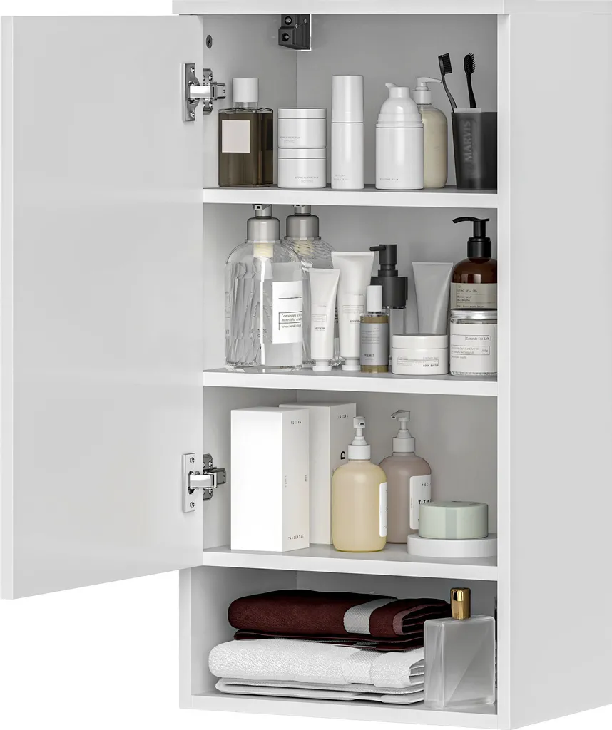 Solution Gain de Place : Petite Armoire de Salle de Bain Murale Blanche