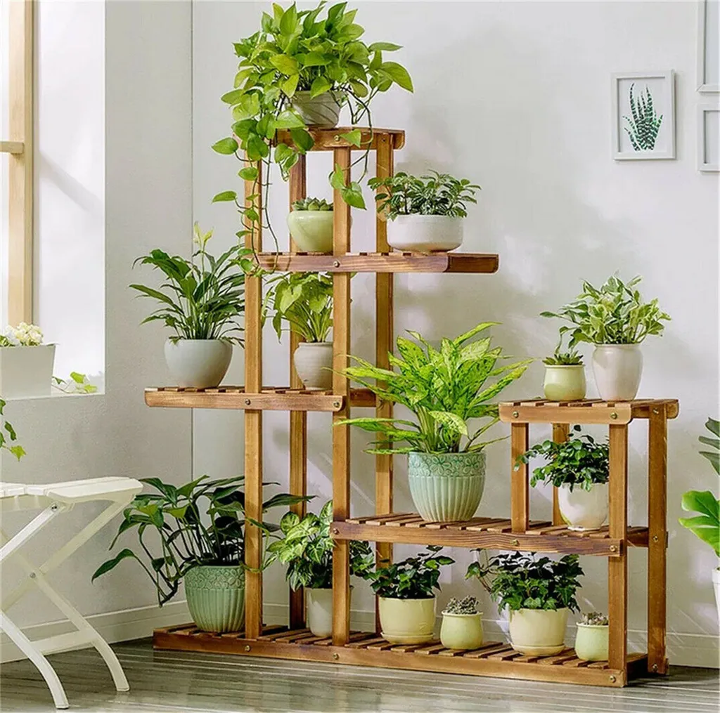 Support Plantes Multi-niveaux : Solution Stable pour Pots de Fleurs